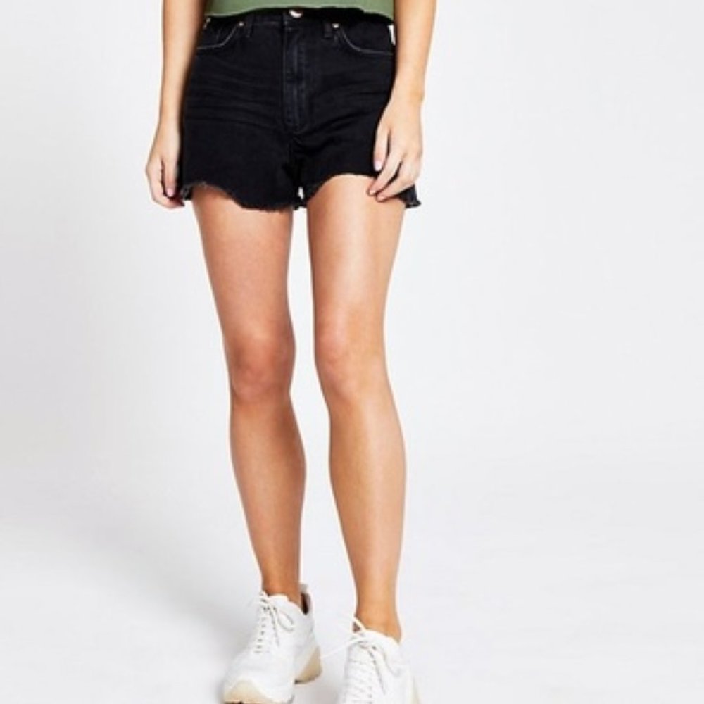 River Island Black Denim Shorts